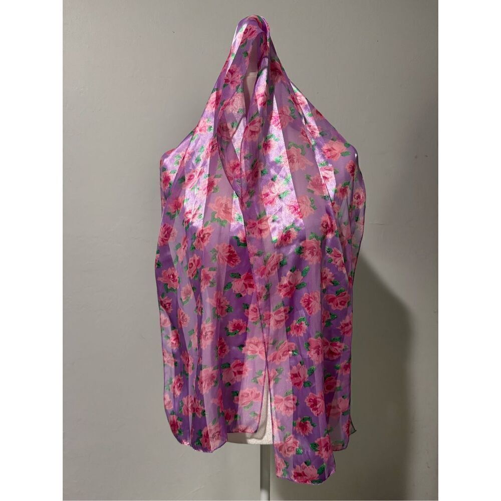 Scarves pink floral - Picture 2 of 5